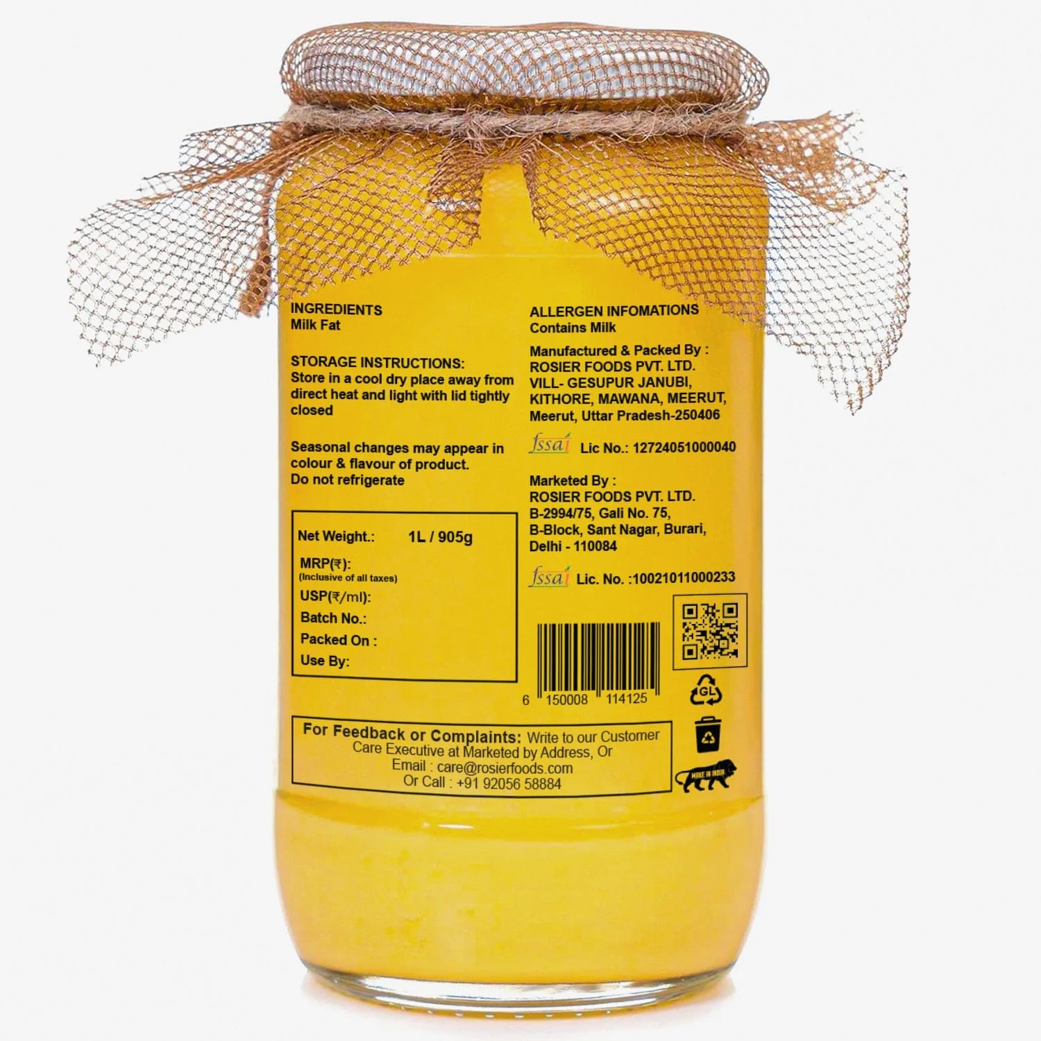 Gir Cow A2 ghee - Made From Curd (5 Ltr - Glass) - Image 11