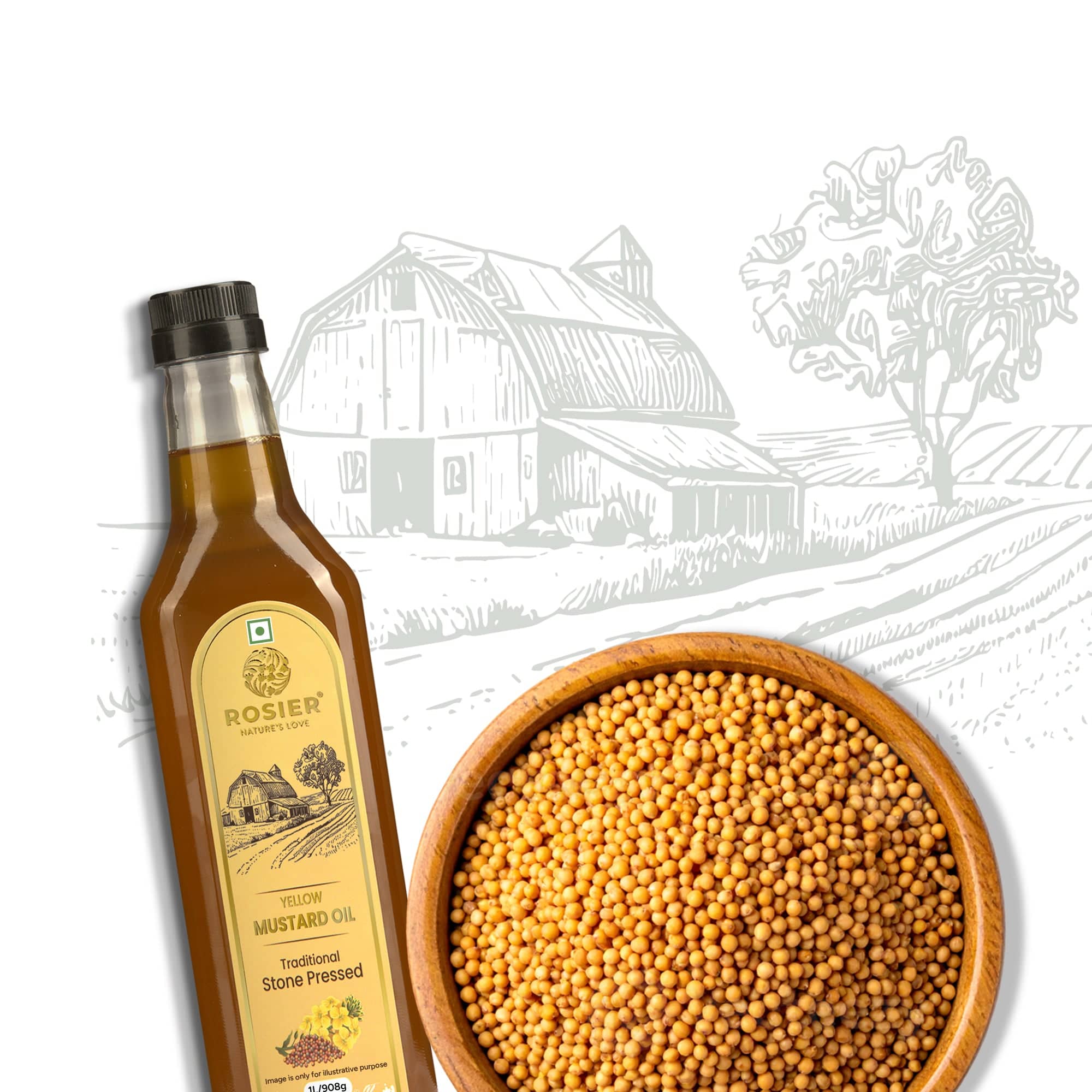 Stone Pressed Yellow Mustard Oil - Image 3