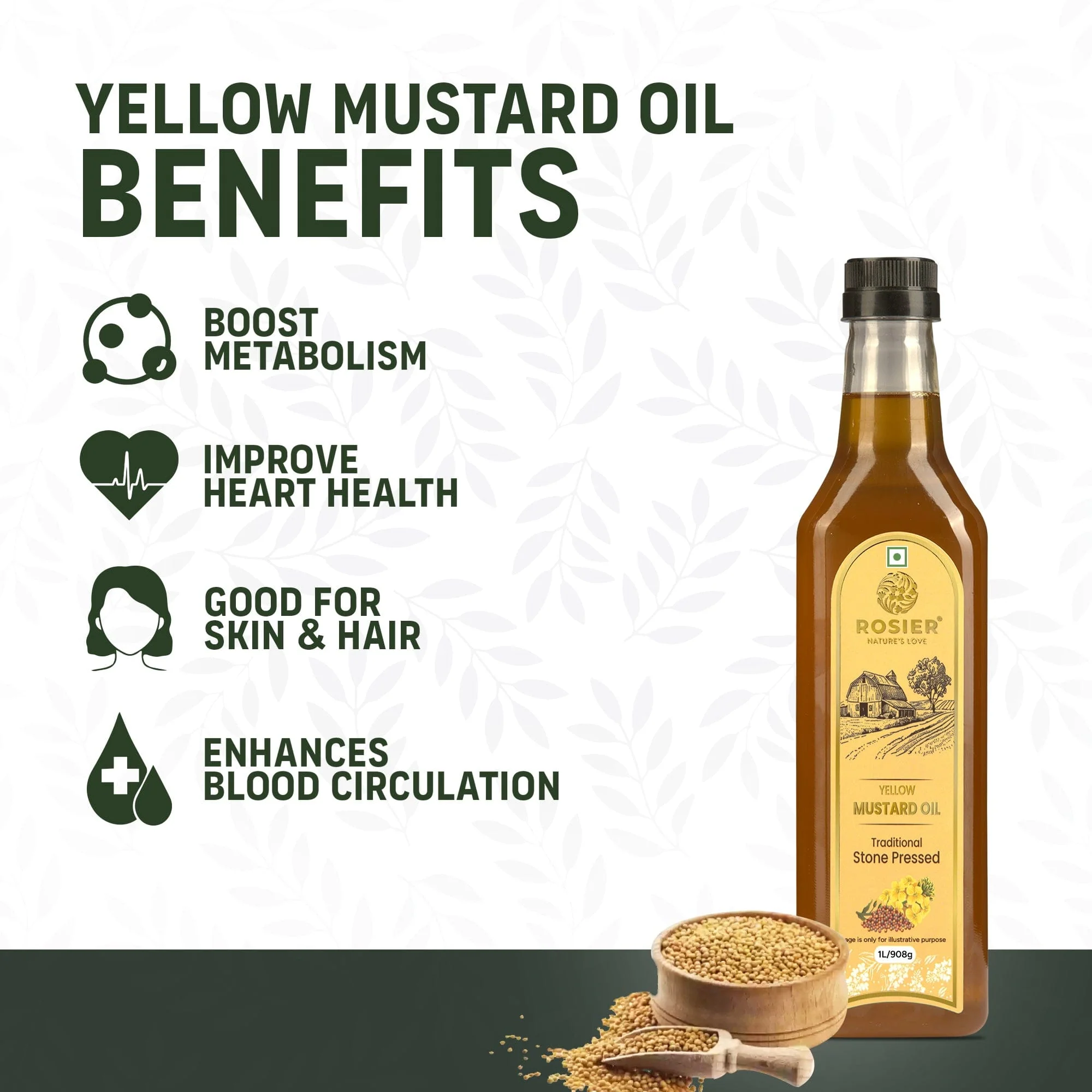 Stone Pressed Yellow Mustard Oil - Image 5